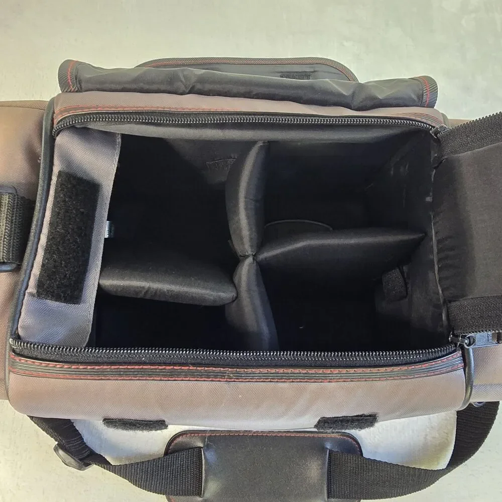 Ryka Camera Bag TB-250 Grey Padded Divides DSLR 14”x8”x7” Faded Shoulder Strap